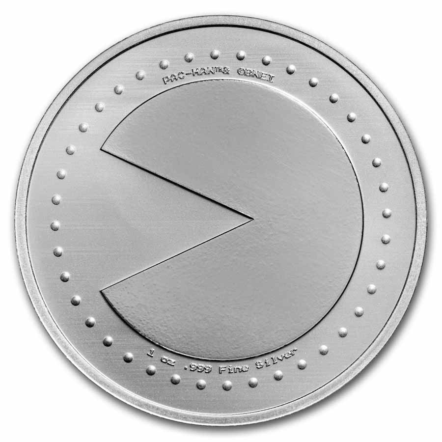PAC-MAN Game Token - 1 oz Silver Slot Medal in TEP 295306